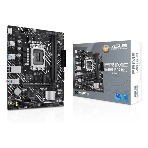 Asus Prime H610M-F D4 R2.0-CSM DDR4 (3200MHz)OC M.2 HDMI PCIe 4.0 1700P mATX Anakart ürün görseli 1