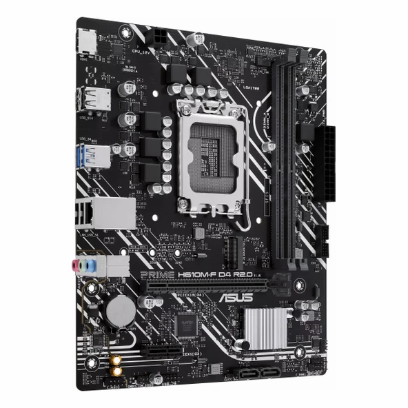 Asus Prime H610M-F D4 R2.0-CSM DDR4 (3200MHz)OC M.2 HDMI PCIe 4.0 1700P mATX Anakart - Resim 3
