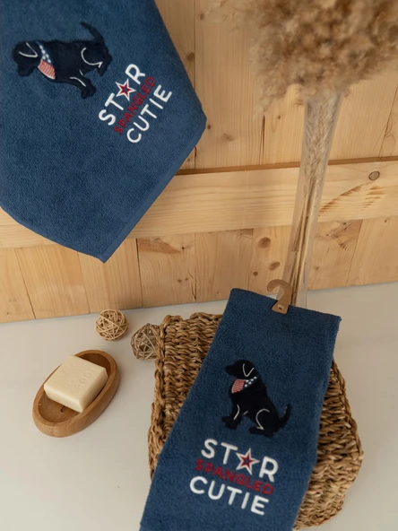 Pamuklu 2'li 40x66 cm Modern Desenli Renkli Havlu Seti Baveno - Resim 12