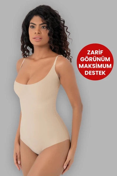 ALEXANDER HUD Ayarlanabilir Askılı Göbek Bel Toparlayıcı Sıkılaştırıcı Şekillendirici İnceltici Kadın Zıbın Korse - Resim 2