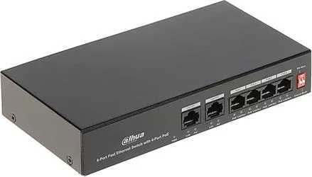 Dahua PFS3006-4ET-36 6 Port 10-100 (4 Poe + 2fe Uplınk Toplam 36W Poe) - Resim 2