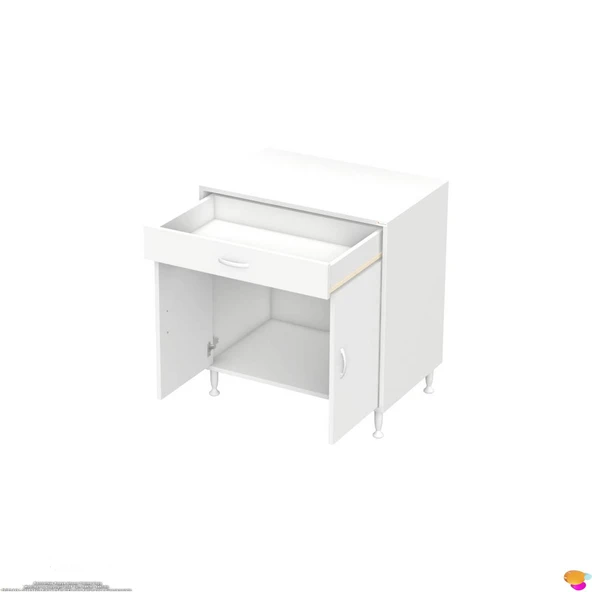 Modilayn DOQU (XXL) Set Ocak Altı Dolap 75x88x48 cm 1 Çekmece 2 Kapaklı ve 1 Gözlü Tüp Bölmelidir - 9