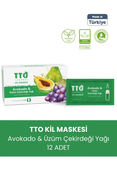 TTO THERMAL Avokado ve Üzüm Çekirdeği Yağ İçern Kil Maskesi ürün görseli