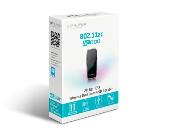 Tp-Link Archer T2U 600 Mbps Kablosuz USB Adaptör AC600 - Resim 2