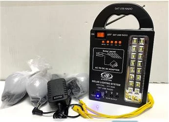 Everton Rt-999 SolarPanelli -Ledli Güneş Enerjili Radyo Usb- 3 Adet Ampul Şarjlı (Solar 9V-3.5W) - 2