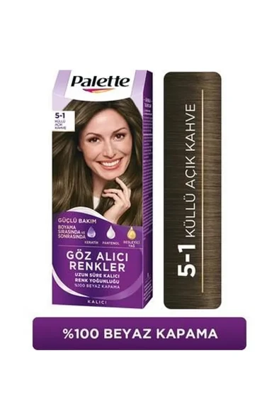 Palette Göz Alıcı Renkler 5-1 Küllü Açık Kahve - 1