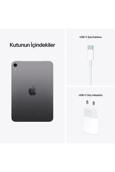 Apple iPad Mini 6. Nesil 256 GB 8.3" Wi-Fi Uzay Grisi Tablet (Apple Türkiye Garantili) - 10