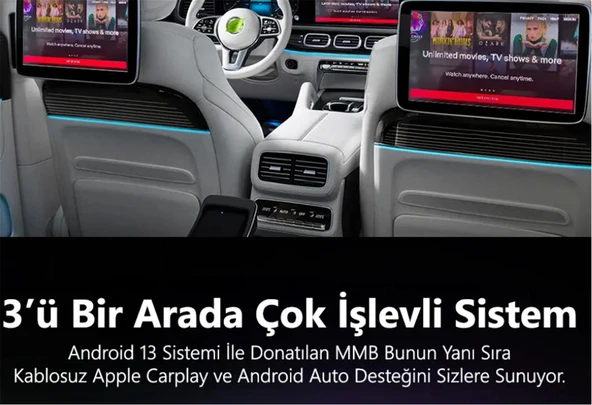 MMB WJAN-Q4W-HD MAX 4.0 Android 13, 8+128GB, HDMI Output  Kablosuz-Wireless CarPlay - 2