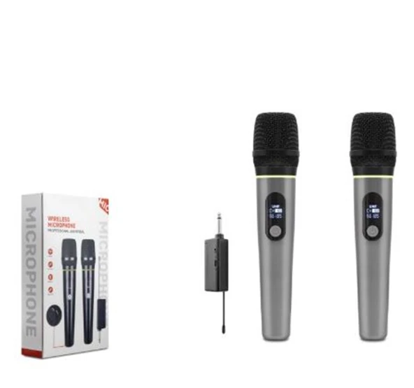 Hadron HDX2791G Gri  Kablosuz (WIRELESS) 2Lİ Mikrofon - Resim 2