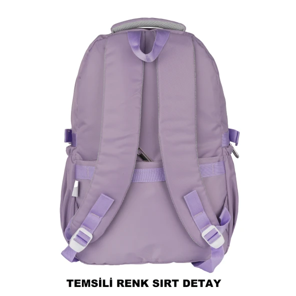 Relaxion Su Geçirmez Çok Gözlü Okul Sırt Çantası Bordo 2058 - 3