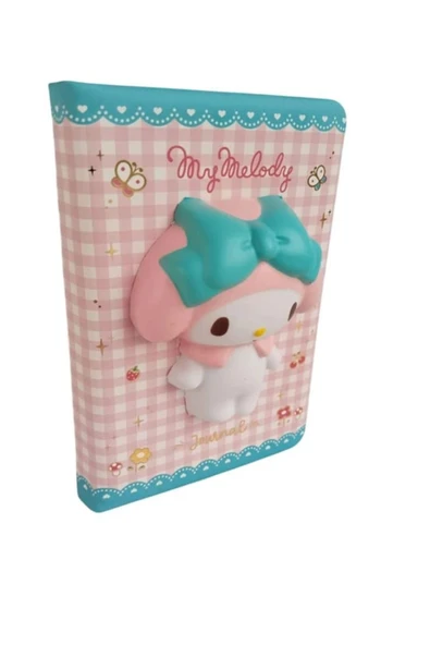 Victoria's Journals Vj Kuromi -My Melodi Squishi günlük, A6 192 Sayfa.renkli 100gr. kağıt günlük not ürün görseli 1