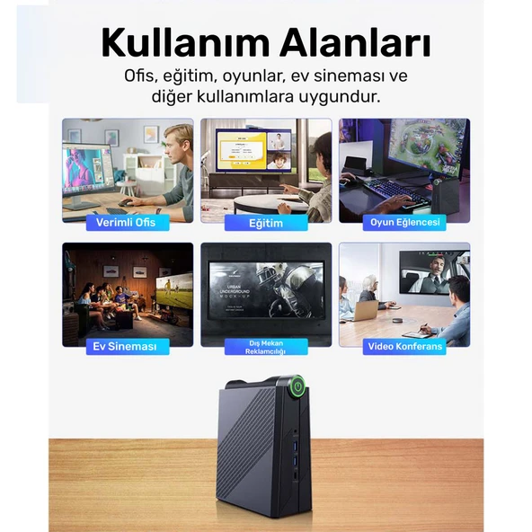 RaXius Momentum DS-R5.66H004 Ryzen5 6600H 16GB 256SSD FreeDOS Mini PC - Resim 8