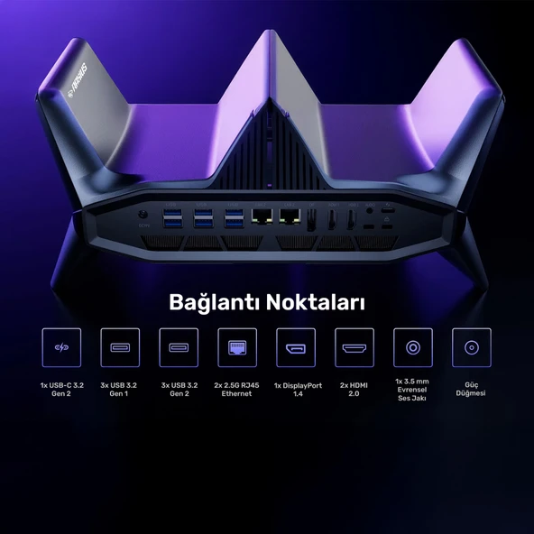 RaXius Vector GX-I129.3070A002 i9-12900H 16GB 1TBSSD RTX3070 FreeDOS Mini PC - 4