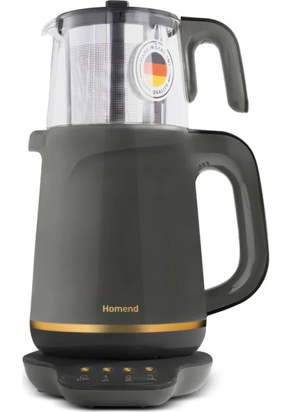 Homend Royaltea 1762H 1800 W Konuşan Çay Makinesi Antrasit ürün görseli