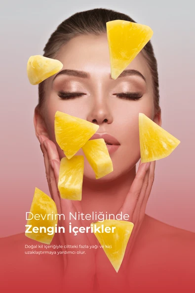 TTO THERMAL Ananas Ve Nar Çekirdeği Yağ İçern Kil Maskesi - Resim 3