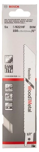 Flexible For Wood-Metal Panter Testere S922HF 5li - 1