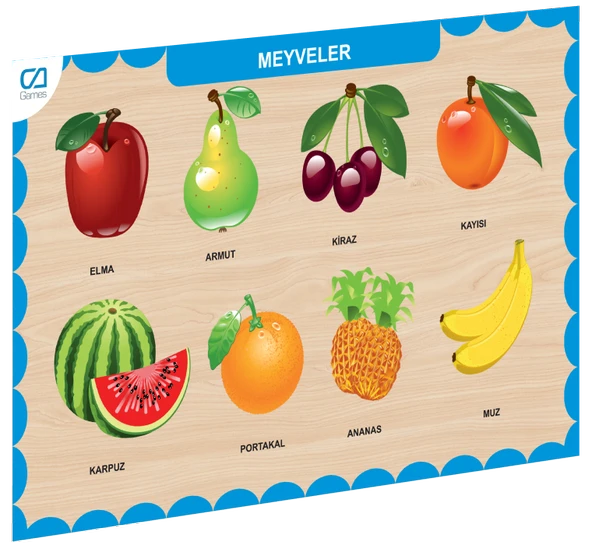CAAHS-3206 CA GAMES AHŞAP MEYVELER BUL-TAK