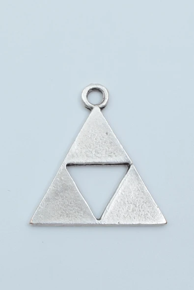 The Legend Of Zelda - Üçgen Gümüş Kaplama Kolye Ucu ürün görseli 1