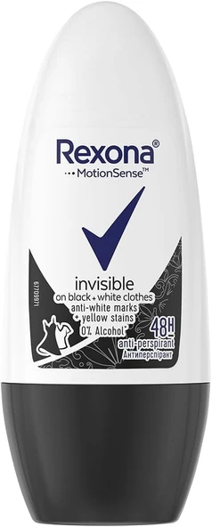 Rexona Kadın Roll On Deodorant Invisible Black White 50 ml ürün görseli