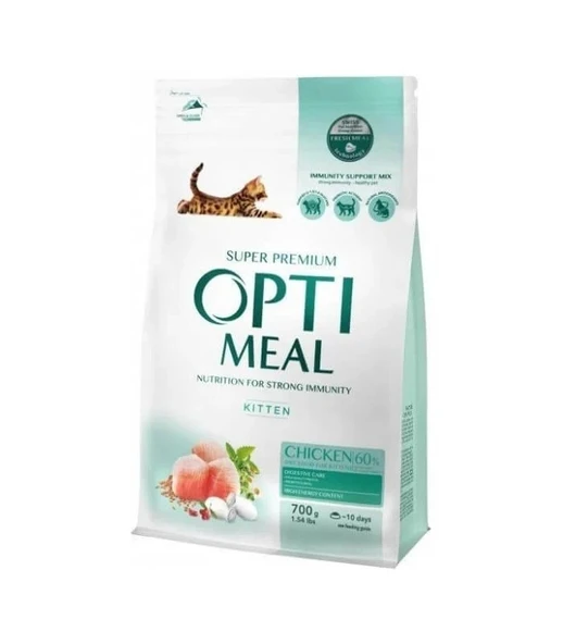 Optimeal Tavuk Etli Yavru ve Hamile Kediler İçin Açık Kedi Maması 1 Kg