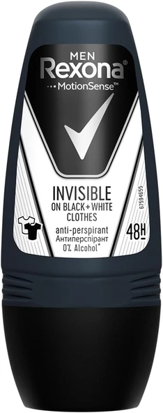 Rexona Men MotionSense Erkek Roll On Deodorant Invisible On Black + White Clothes 50 ml ürün görseli