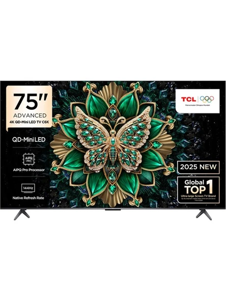 TCL 55C6K 55'' 139 Ekran Uydu Alıcılı 4K Ultra HD MiniLED Google TV ürün görseli
