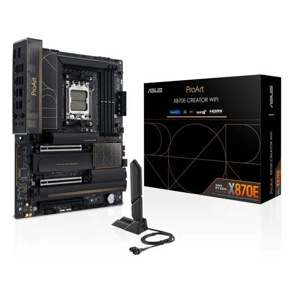 Asus ProArt X870E-Creator WiFi DDR5 (8000MHz)OC M.2 HDMI/DP/USB-C PCIe 5.0 AM5 ATX Anakart ürün görseli 1