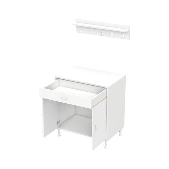 Modilayn DOQU (XXL) Set Ocak Altı Dolap 75x88x48 cm, Çekmeceli, Kpkl, Tüp Bölmeli Ve Baharat Raflı - 9