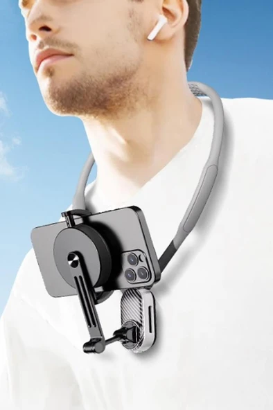 Torima JX-058 Gri Boyun Askılı Manyetik Telefon Tutucu - Resim 2