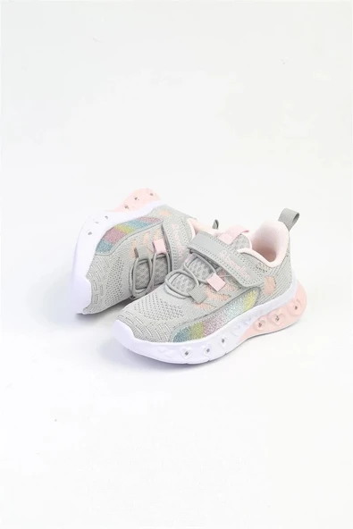 Benetton Kız Çocuk Işıklı Spor Ayakkabı Gri BNI-10124 - 5