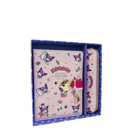 Victorias Journals 13x18 Kuromi Hush Hush Kilitli Çiz.defter 160yp+kalemlik 525-1974