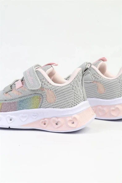 Benetton Kız Çocuk Işıklı Spor Ayakkabı Gri BNI-10124 - 4