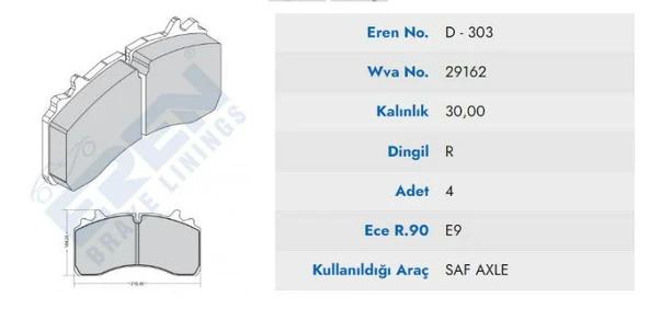 SAF DINGIL E.M DISK BALATA 29162 ürün görseli