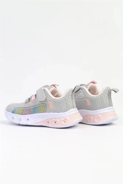 Benetton Kız Çocuk Işıklı Spor Ayakkabı Gri BNI-10124 - 3