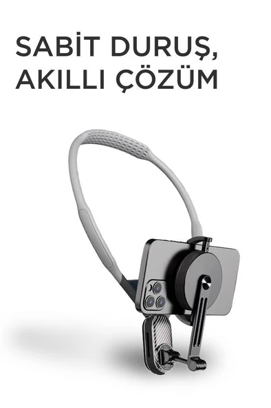 Torima JX-058 Gri Boyun Askılı Manyetik Telefon Tutucu - Resim 4