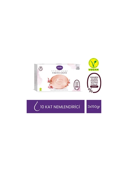 Duru Hydro Pure Sakura Çiçeği 3 Adet x 150 gr Sabun 450 gr - 2