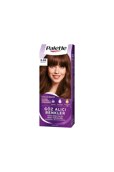 Palette Göz Alıcı Renkler Saç Boyası 5-68 Kestane 50 ml - 1