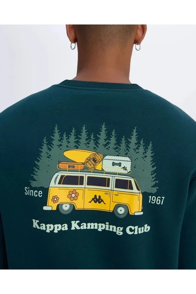 Kappa Authentic Authentic Graphik Pyke Unisex Sweatshirt - Resim 3