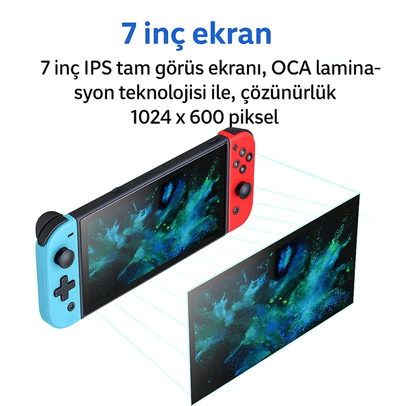 Taşınabilir Retro Atari, Oyun Konsolu, IPS 7 Inç Geniş Ekran, 2 Kol, 2 Tabanca 20.000'DEN Fazla Oyun - 2