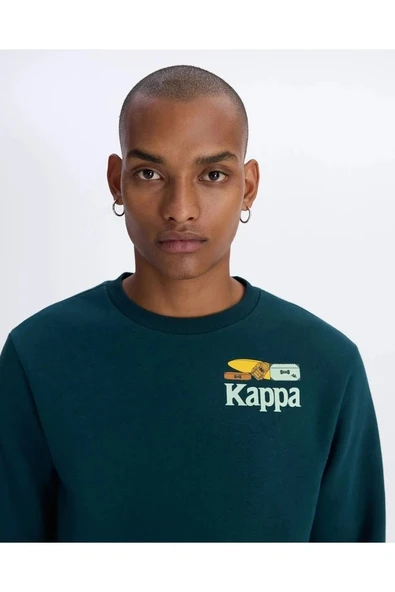 Kappa Authentic Authentic Graphik Pyke Unisex Sweatshirt - Resim 2