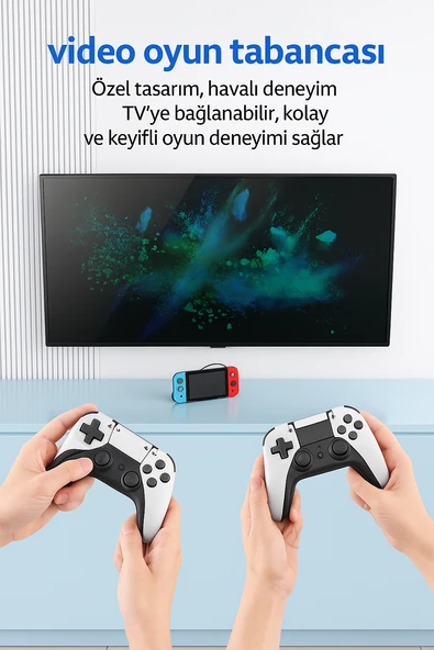 Taşınabilir Retro Atari, Oyun Konsolu, IPS 7 Inç Geniş Ekran, 2 Kol, 2 Tabanca 20.000'DEN Fazla Oyun - 3