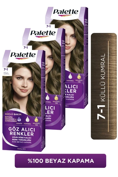 Palette Göz Alıcı Renkler 7-1 Küllü Kumral x 3 Adet ürün görseli