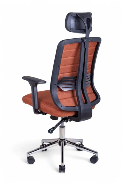 Paris Turuncu Keten Yönetici Koltuğu - Resim 4