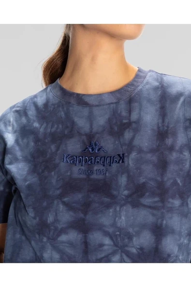 Kappa Authentic Rosemary T-shirt Kadın Mavi Regular Fit Tişört - 4