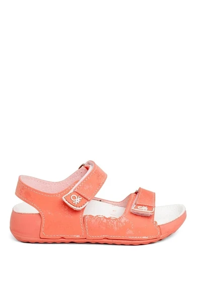 Benetton BN-1237 Kız Çocuk Sandalet-Turuncu