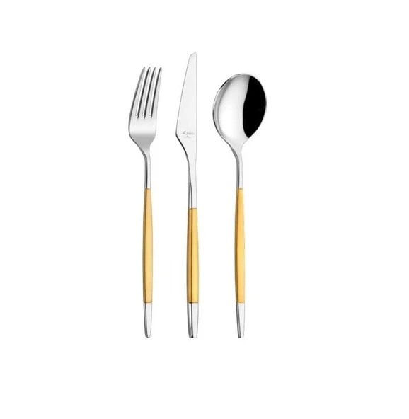 Aryıldz Qubra Prestige Mat Plus 84 Parça 12 Kişilik Çatal Kaşık Bıçak Takımı