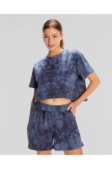 Kappa Authentic Rosemary T-shirt Kadın Mavi Regular Fit Tişört