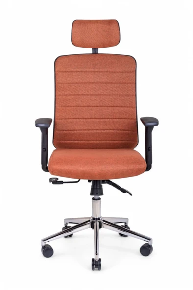 Paris Turuncu Keten Yönetici Koltuğu - Resim 2
