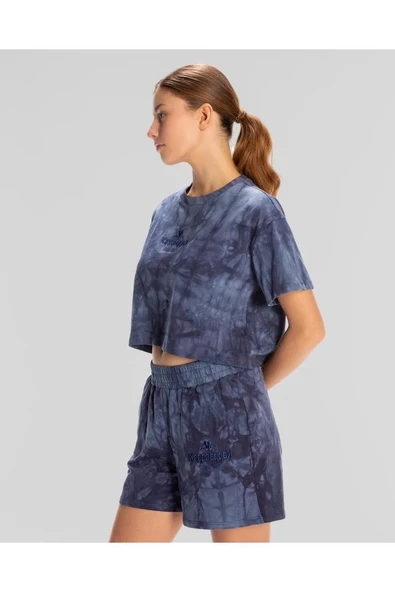 Kappa Authentic Rosemary T-shirt Kadın Mavi Regular Fit Tişört - 2