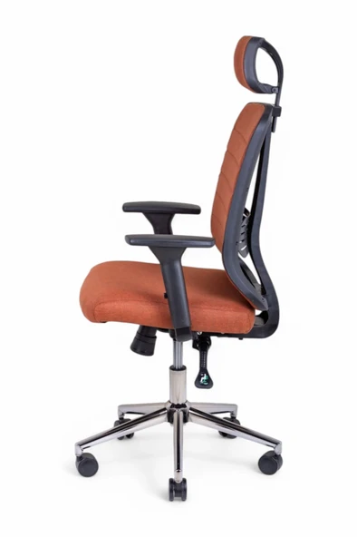 Paris Turuncu Keten Yönetici Koltuğu - Resim 3